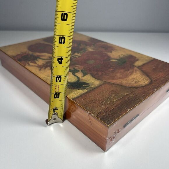 Beautiful Jordon Mark Vincent Van Gogh's Sunflowers Wood Art Set Case Carrying - Picture 7 of 7